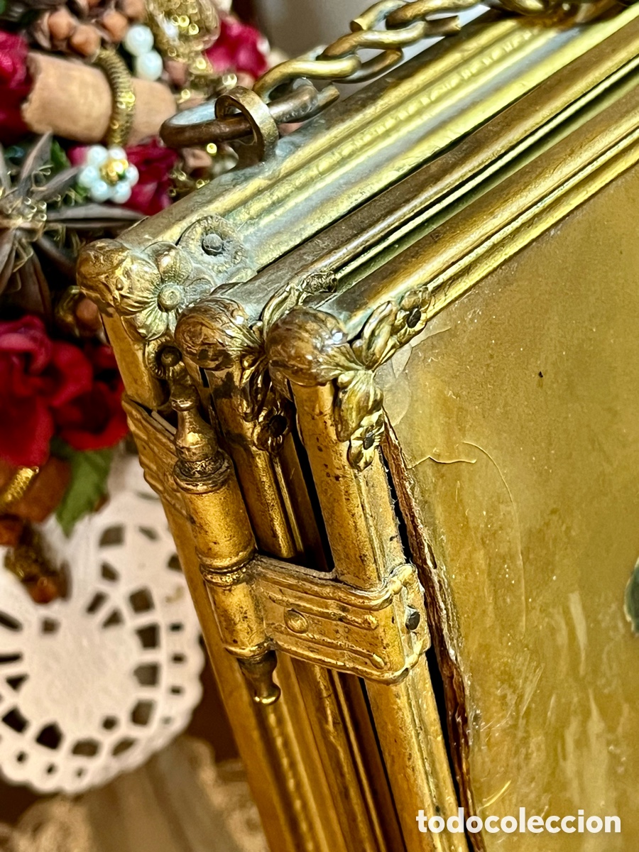Antig&uuml;edades: Espejo tr&iacute;ptico de viaje - Foto 9