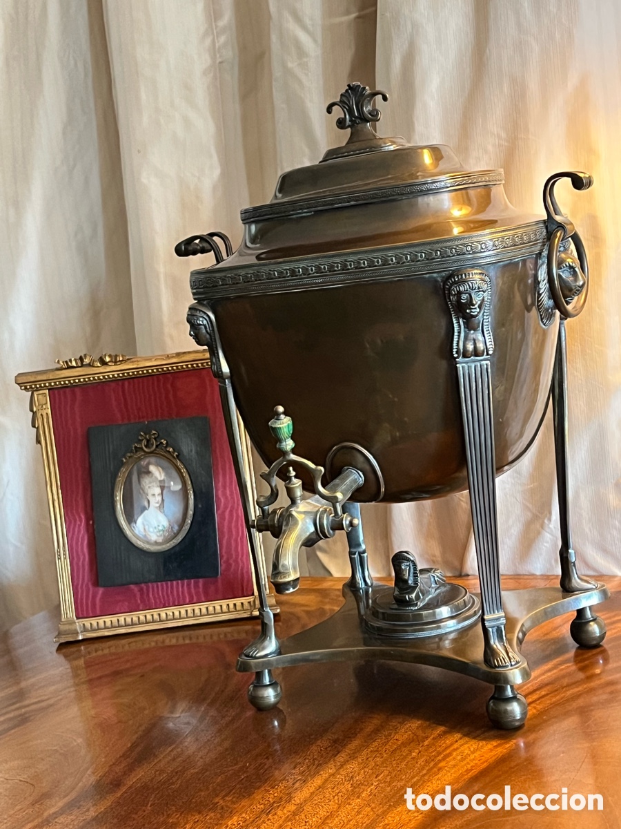 Antig&uuml;edades: Samovar de cobre franc&eacute;s. - Foto 1
