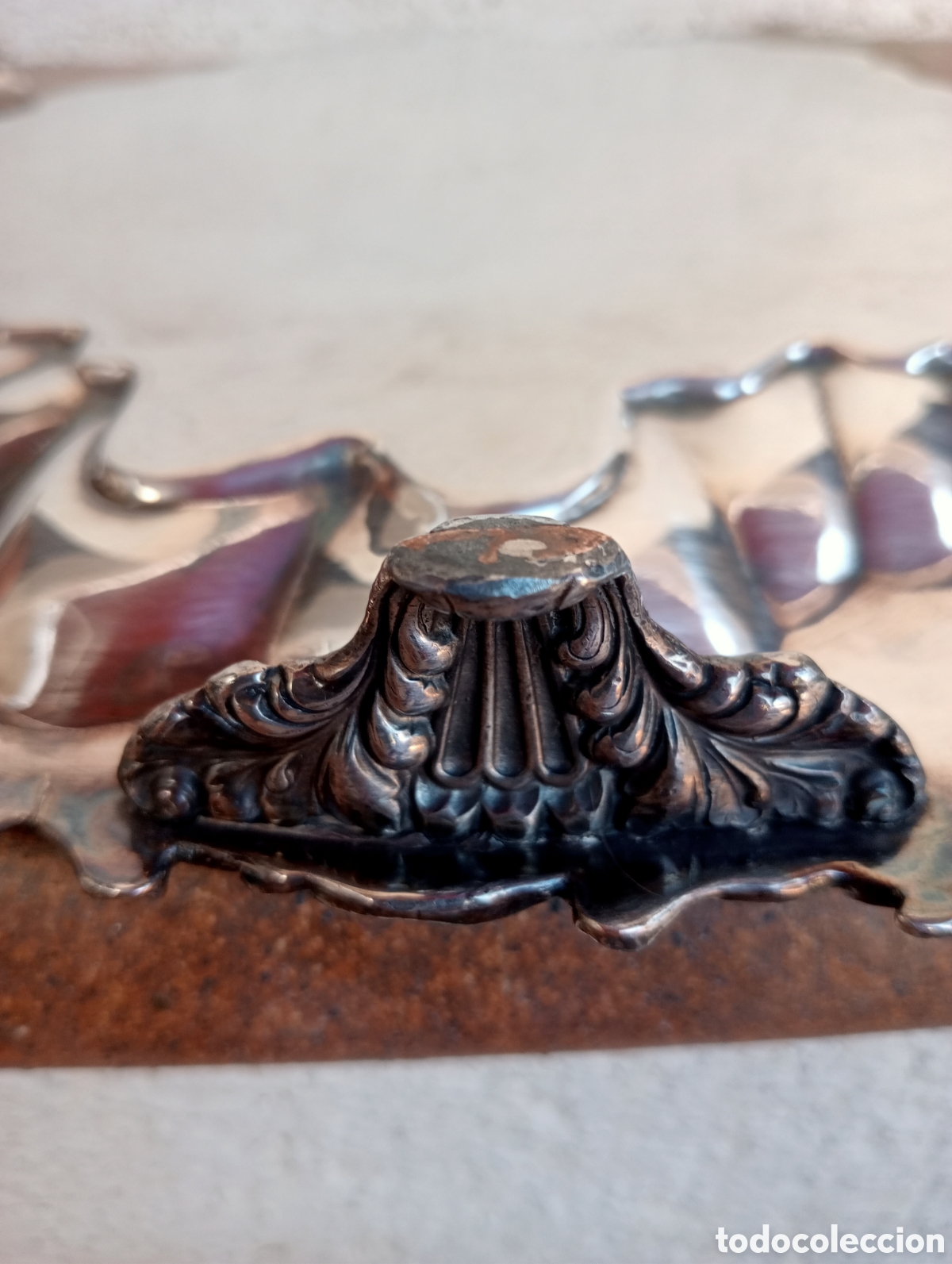 Antig&uuml;edades: Centre de plata Inglesa ba&ntilde;o en planta - Foto 4