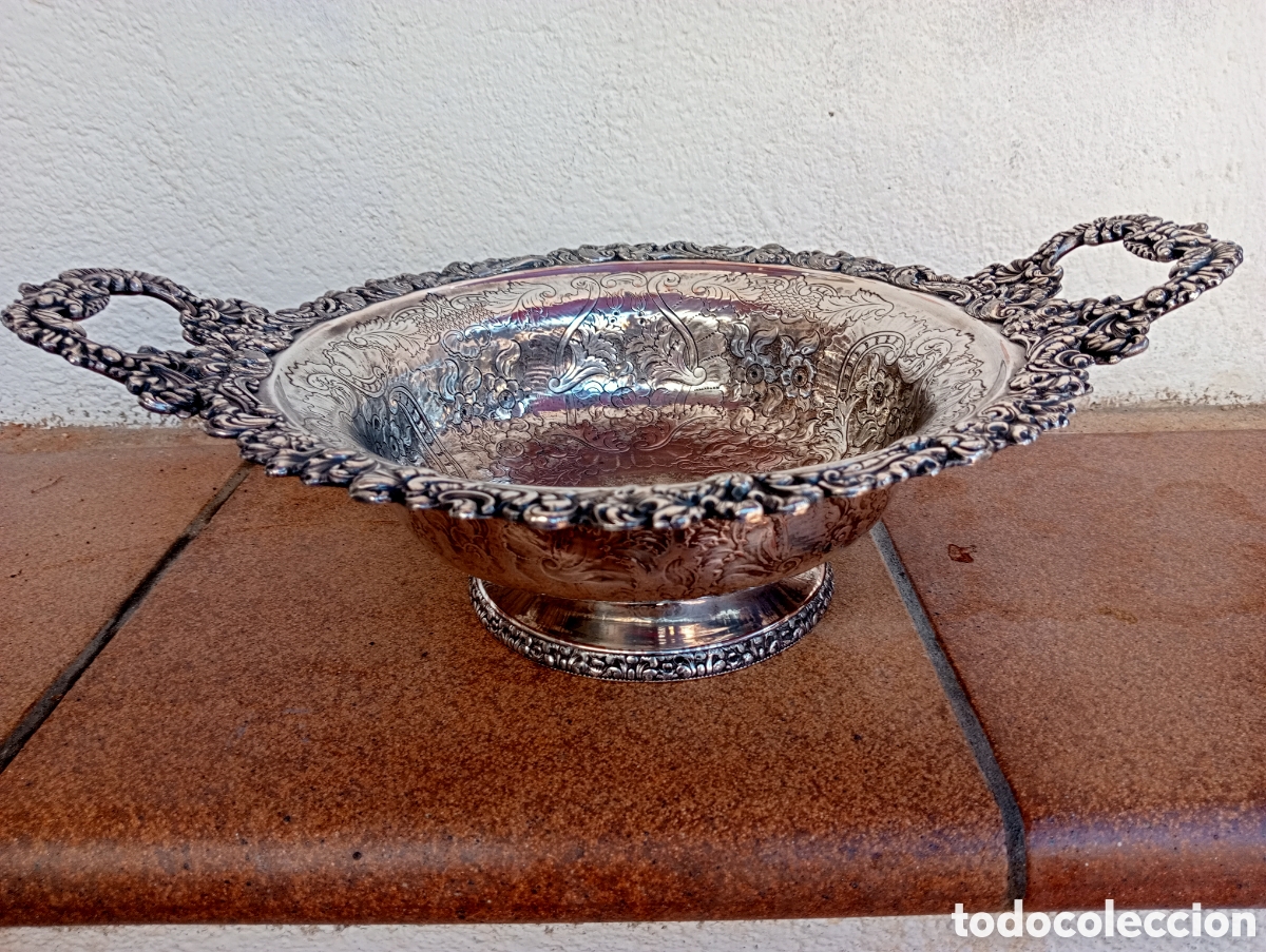 Antig&uuml;edades: Centre de plata Inglesa ba&ntilde;o en planta - Foto 5