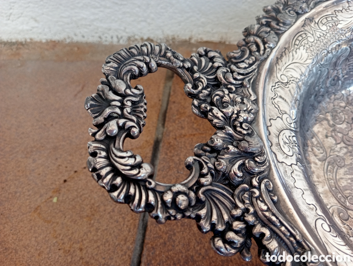 Antig&uuml;edades: Centre de plata Inglesa ba&ntilde;o en planta - Foto 7