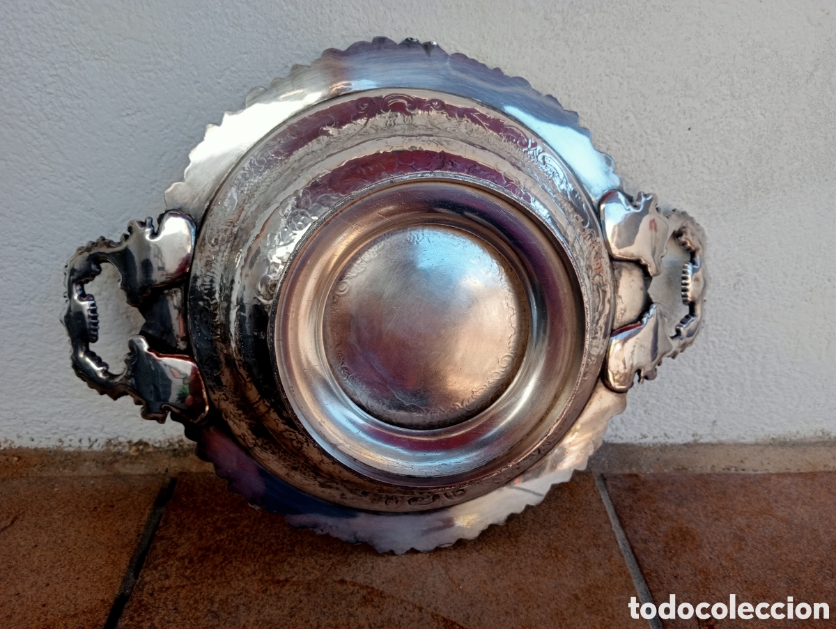 Antig&uuml;edades: Centre de plata Inglesa ba&ntilde;o en planta - Foto 8