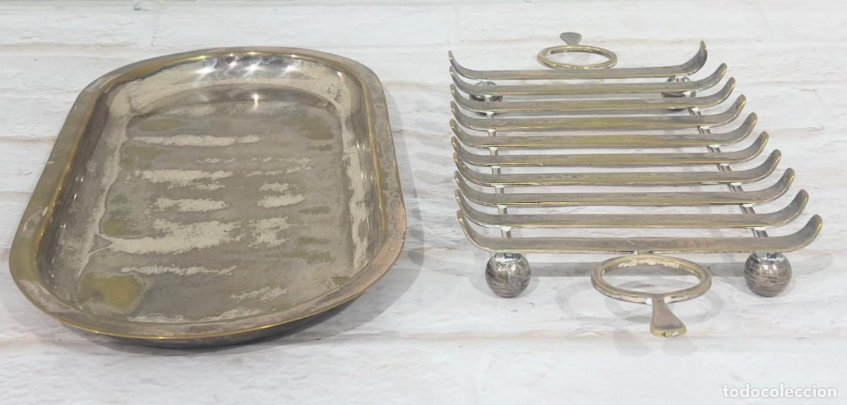 Antig&uuml;edades: Bandeja de metal pescado - Foto 1