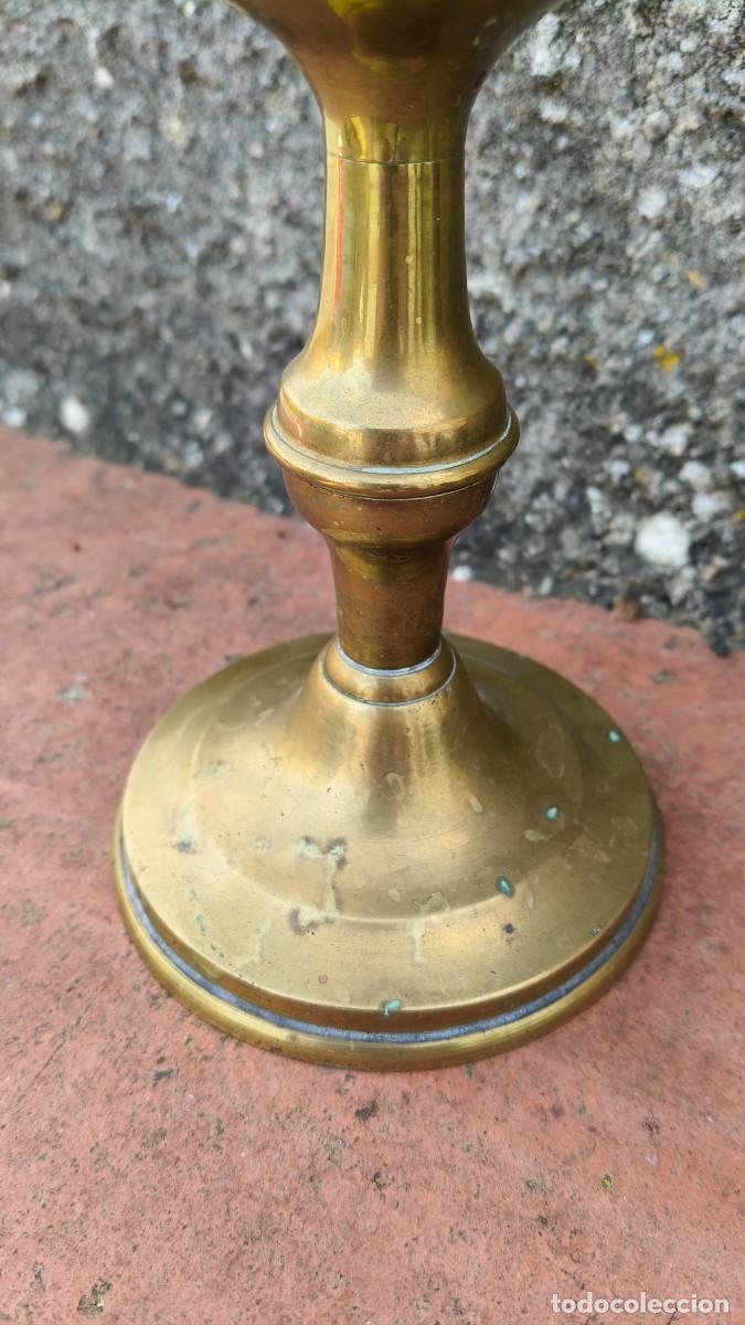 Antig&uuml;edades: Lampe a huile 1900 laiton - Foto 3