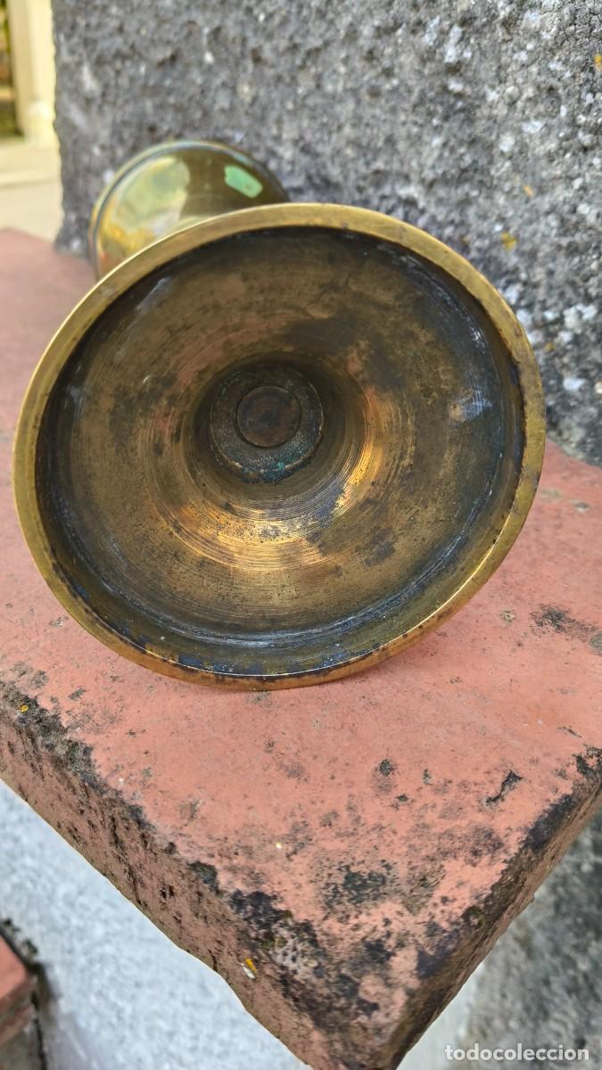 Antig&uuml;edades: Lampe a huile 1900 laiton - Foto 4