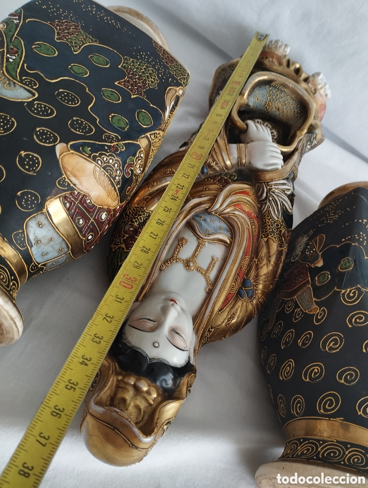 Antig&uuml;edades: Antigua Figura y Jarrones Japoneses. - Foto 12