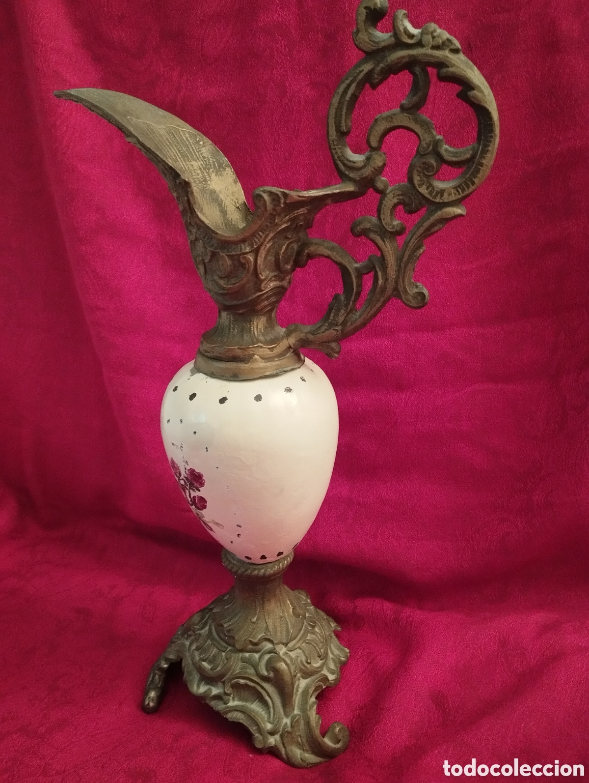 Antig&uuml;edades: &Aacute;nfora antigua bronce ornamentado. - Foto 2