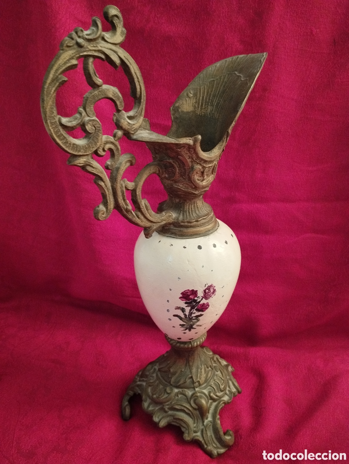 Antig&uuml;edades: &Aacute;nfora antigua bronce ornamentado. - Foto 3