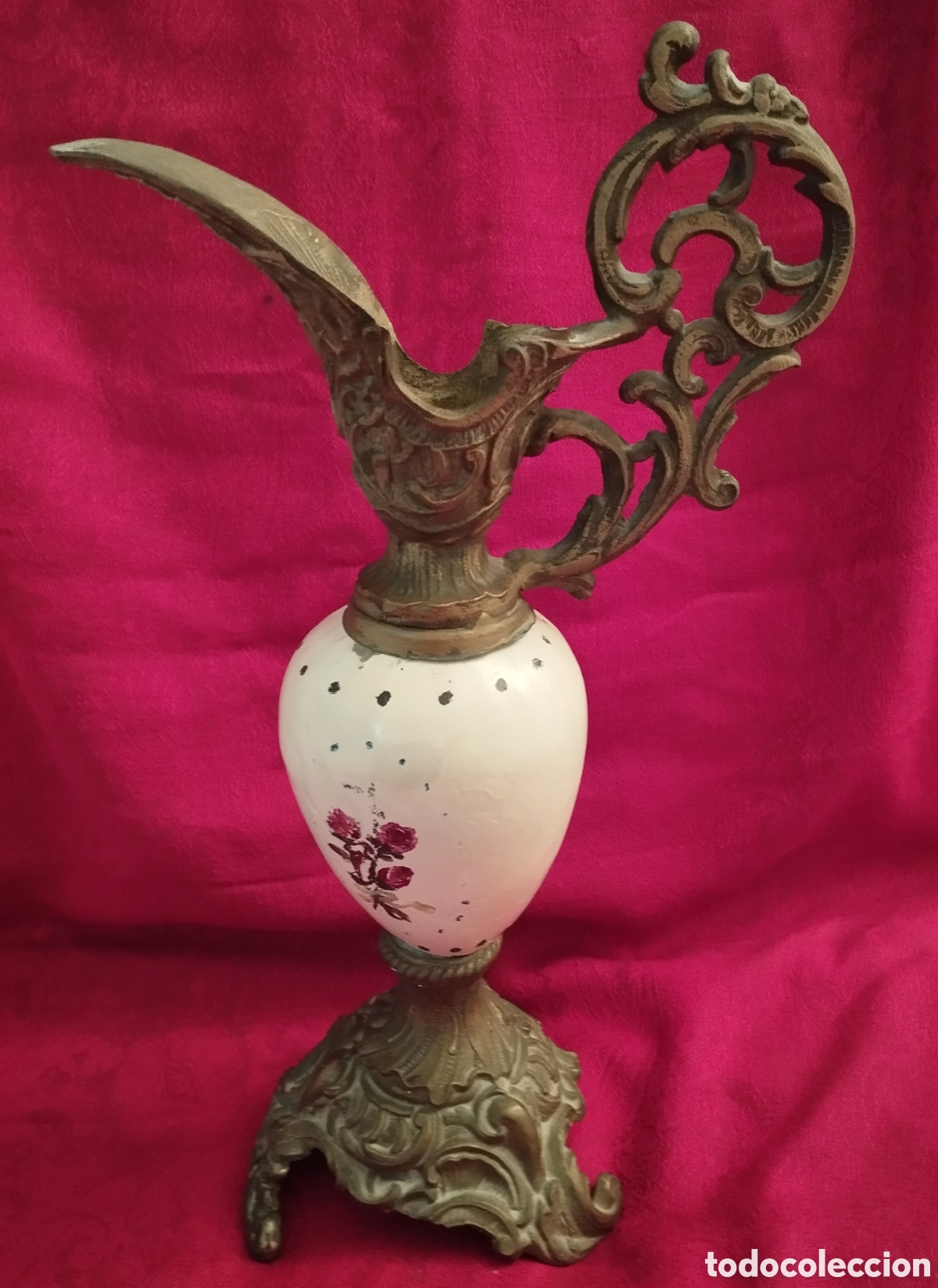 Antig&uuml;edades: &Aacute;nfora antigua bronce ornamentado. - Foto 4