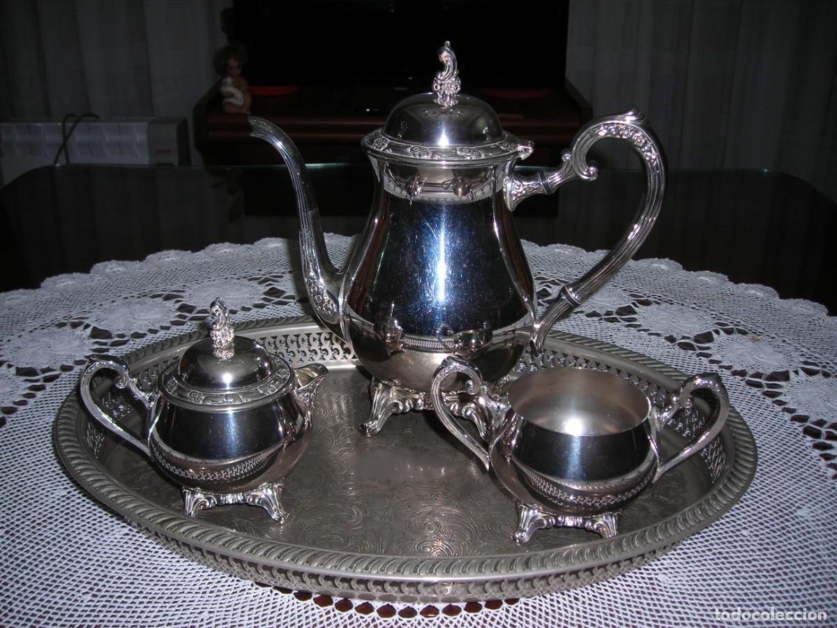 Antig&uuml;edades: JUEGO DE CAFE &rdquo;ONEIDA SILVERSMITHS&rdquo; (USA) - Foto 1