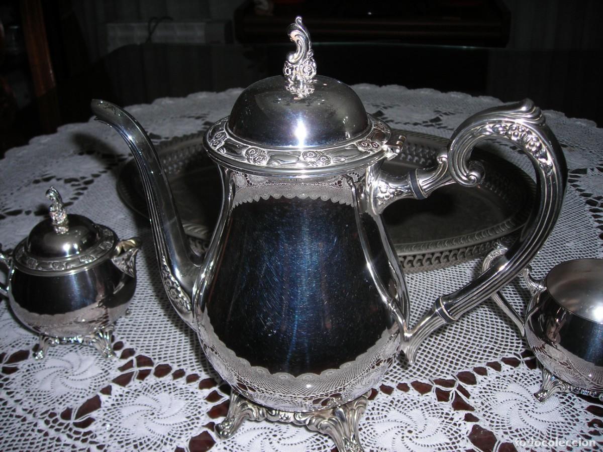 Antig&uuml;edades: JUEGO DE CAFE &rdquo;ONEIDA SILVERSMITHS&rdquo; (USA) - Foto 2