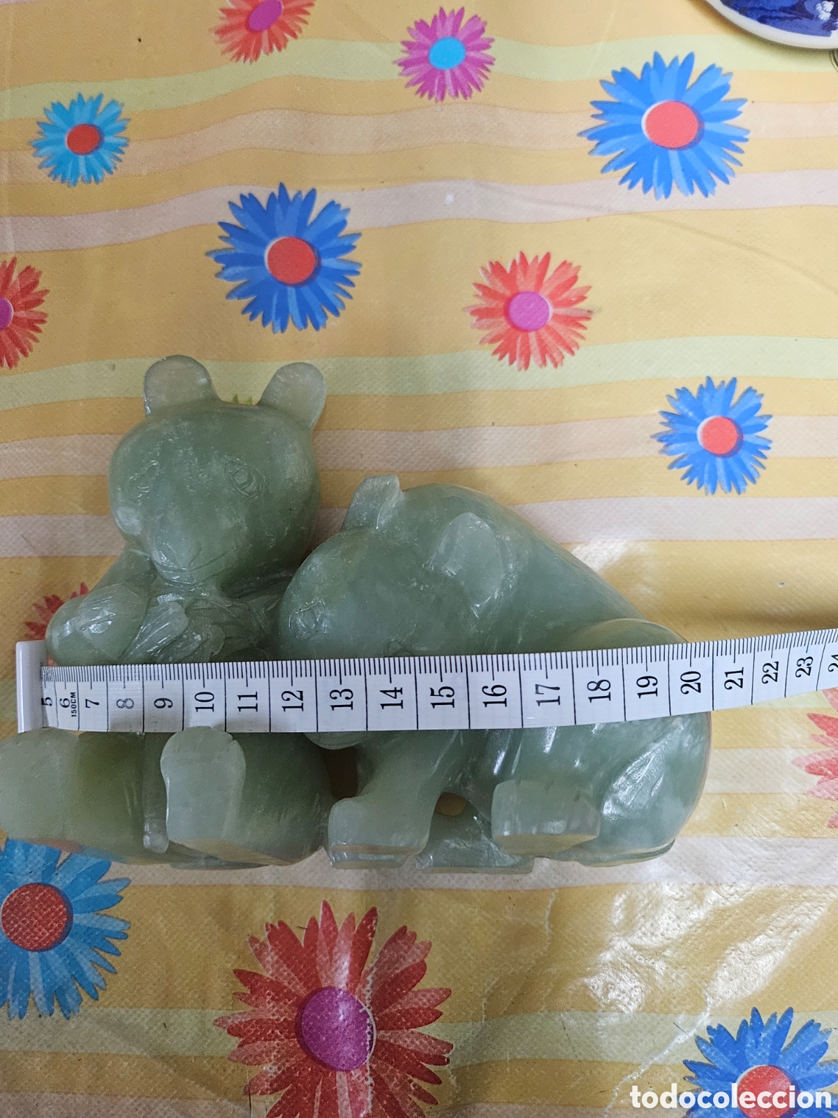 Antiquit&eacute;s: Figura de jade 20 cm 2 oso panda