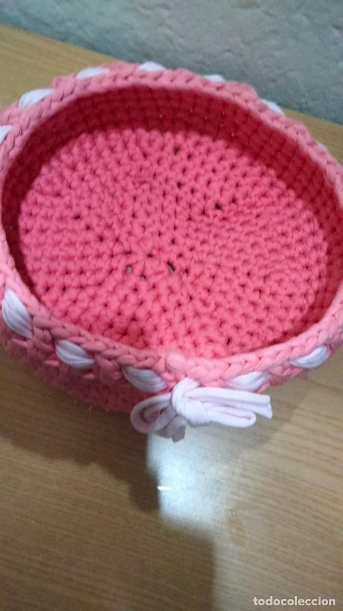 Antig&uuml;edades: bonito cesto de crochet - Foto 5