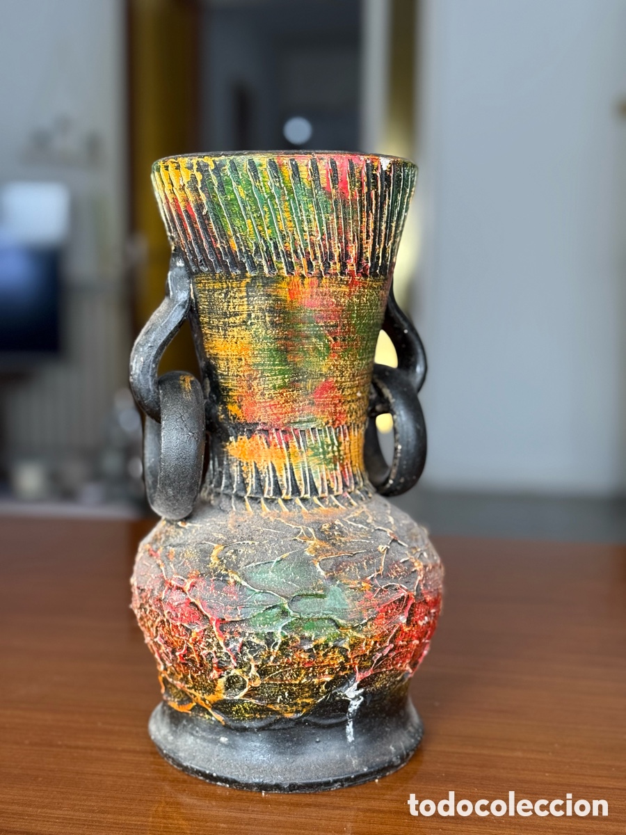 Antig&uuml;edades: Jarr&oacute;n cer&aacute;mica multicolor - Foto 2