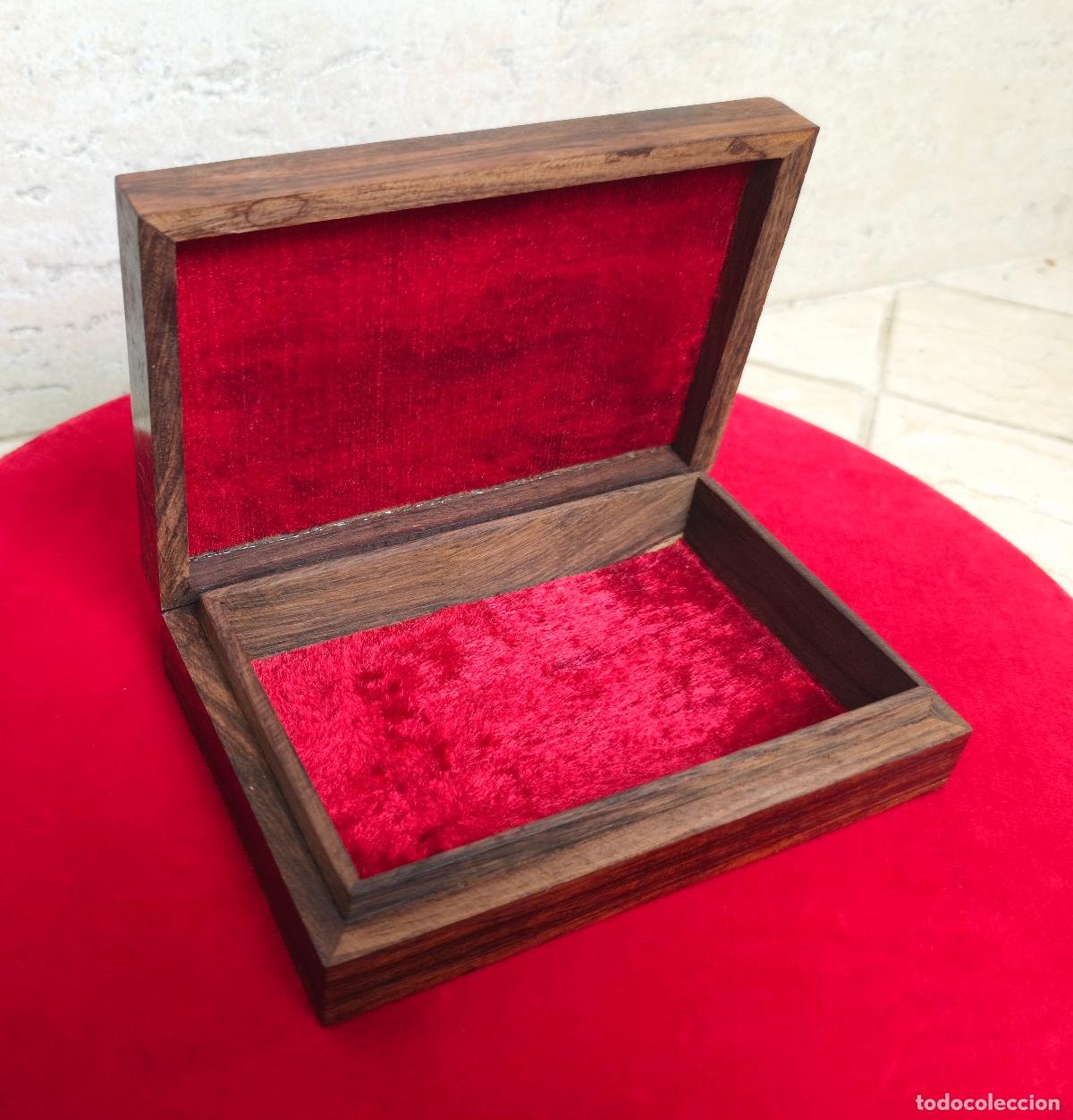Antig&uuml;edades: CAJA DE MADERA ANTIGUA CON INTERIOR DE TERCIOPELO - Foto 7