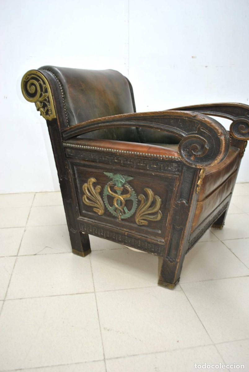 Antig&uuml;edades: SILL&Oacute;N ANTIGUO DE FARMACIA - Foto 2