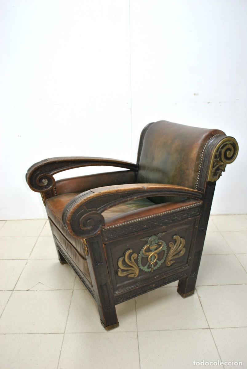 Antig&uuml;edades: SILL&Oacute;N ANTIGUO DE FARMACIA - Foto 6