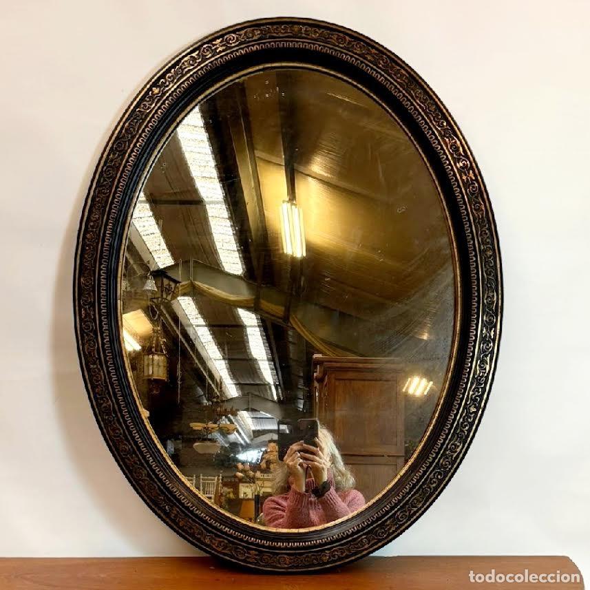 Antig&uuml;edades: Espejo Antiguo con Marco Oval - Foto 1