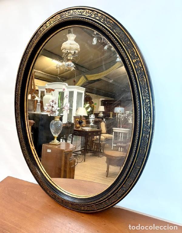 Antig&uuml;edades: Espejo Antiguo con Marco Oval - Foto 4