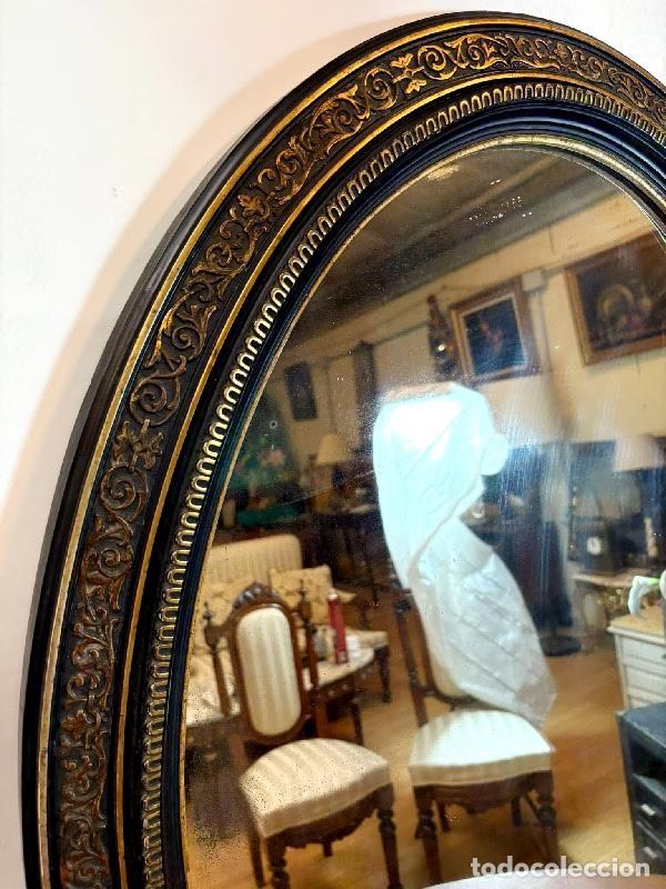Antig&uuml;edades: Espejo Antiguo con Marco Oval - Foto 5