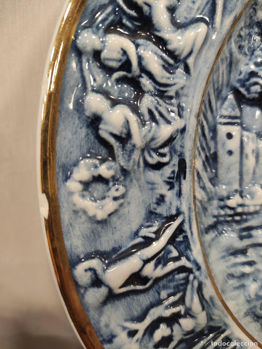 Antig&uuml;edades: Plato cer&aacute;mica Capodimonte - Foto 3