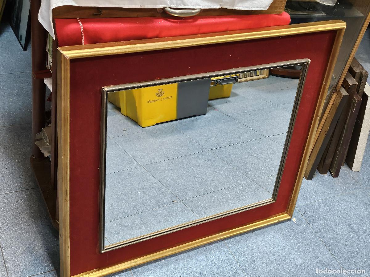 Antig&uuml;edades: espejo antiguo de madera dorado - Foto 1