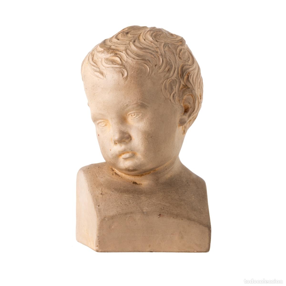 Antig&uuml;edades: BUSTO DE NI&Ntilde;O - SIGLO XIX - Foto 1