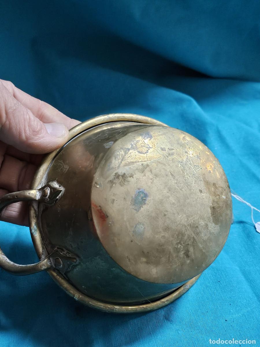 Antig&uuml;edades: cazuela de metal&ntilde; rustico - Foto 4