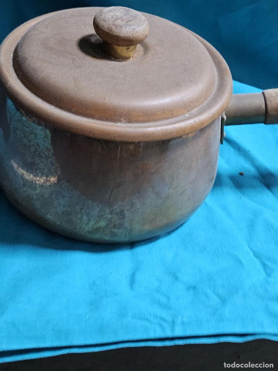 Antig&uuml;edades: cazuela con tapa de cobre - Foto 2