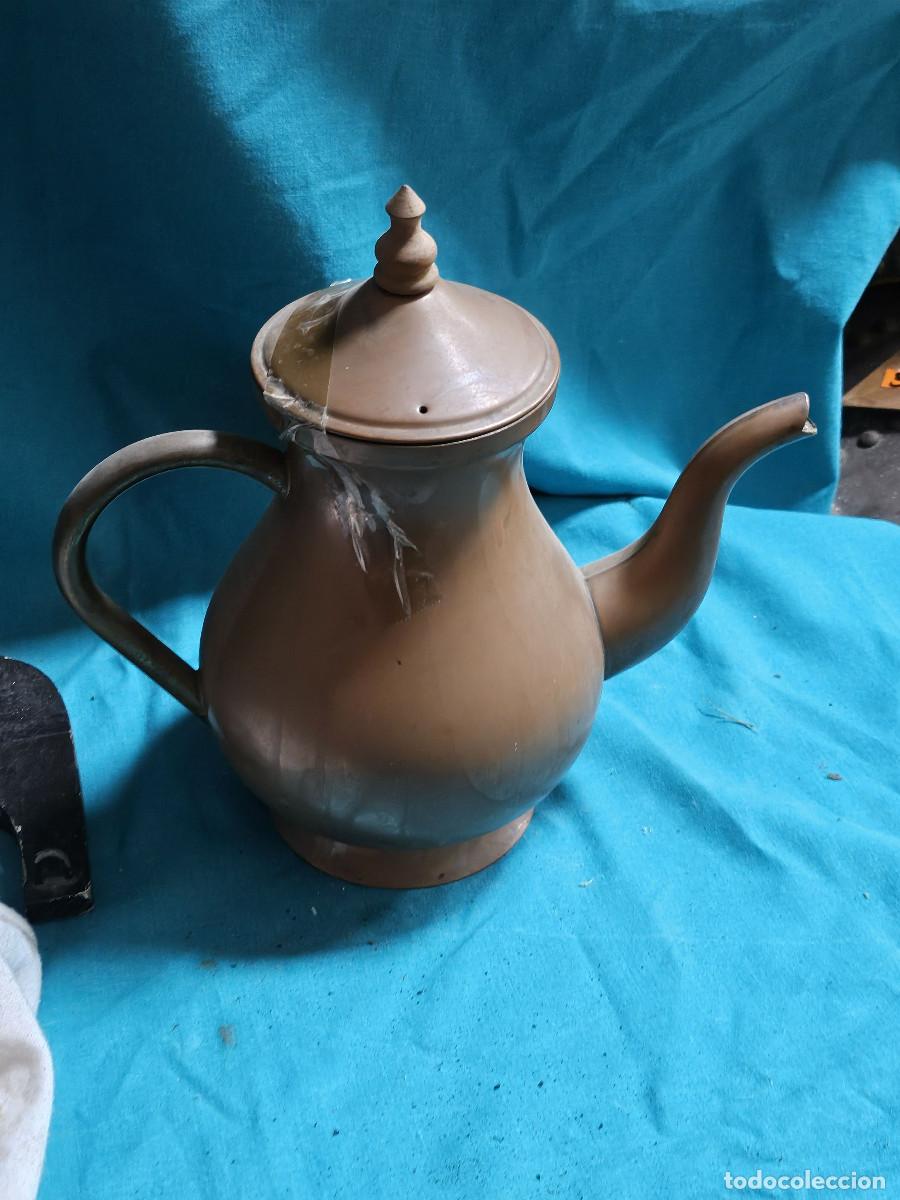 Antig&uuml;edades: tetera de cobre antigua rustica - Foto 1