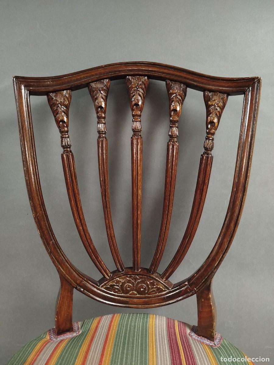 Antig&uuml;edades: SILLA DE MADERA TALLADA - Foto 6