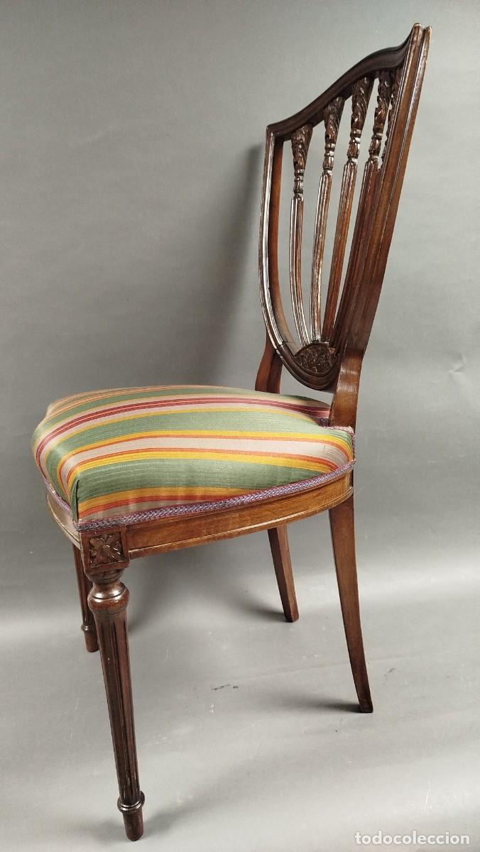 Antig&uuml;edades: SILLA DE MADERA TALLADA - Foto 7