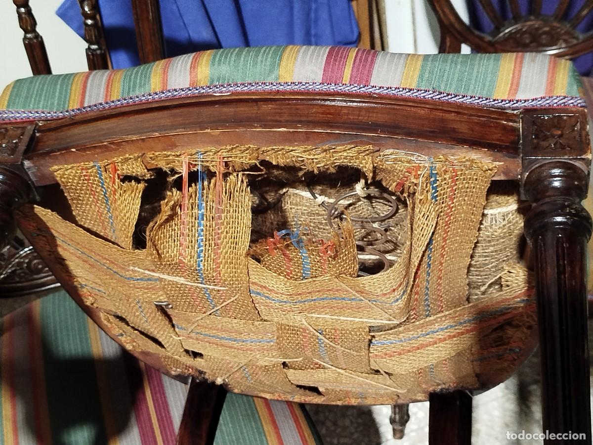 Antig&uuml;edades: SILLA DE MADERA TALLADA - Foto 12