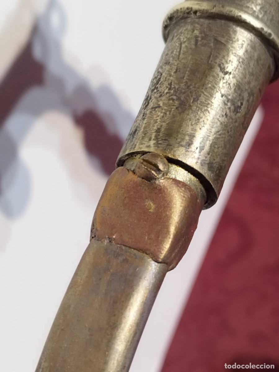 Antig&uuml;edades: LAMPARA DISE&Ntilde;O STEAMPUNK - GRIFO DE BRONCE - BASE DE MADERA CON INTERRUPTOR - Foto 4
