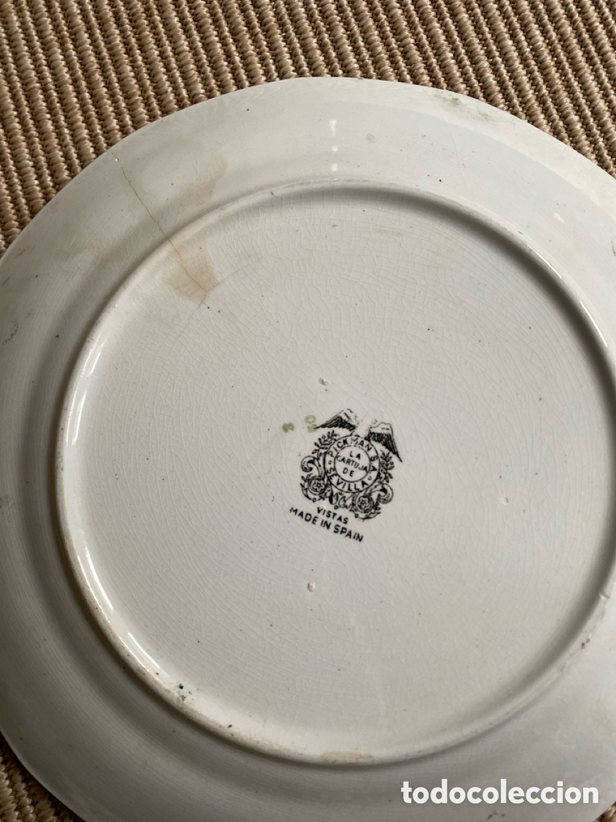 Antig&uuml;edades: Plato servir 33cm La Cartuja Pickman - Foto 3