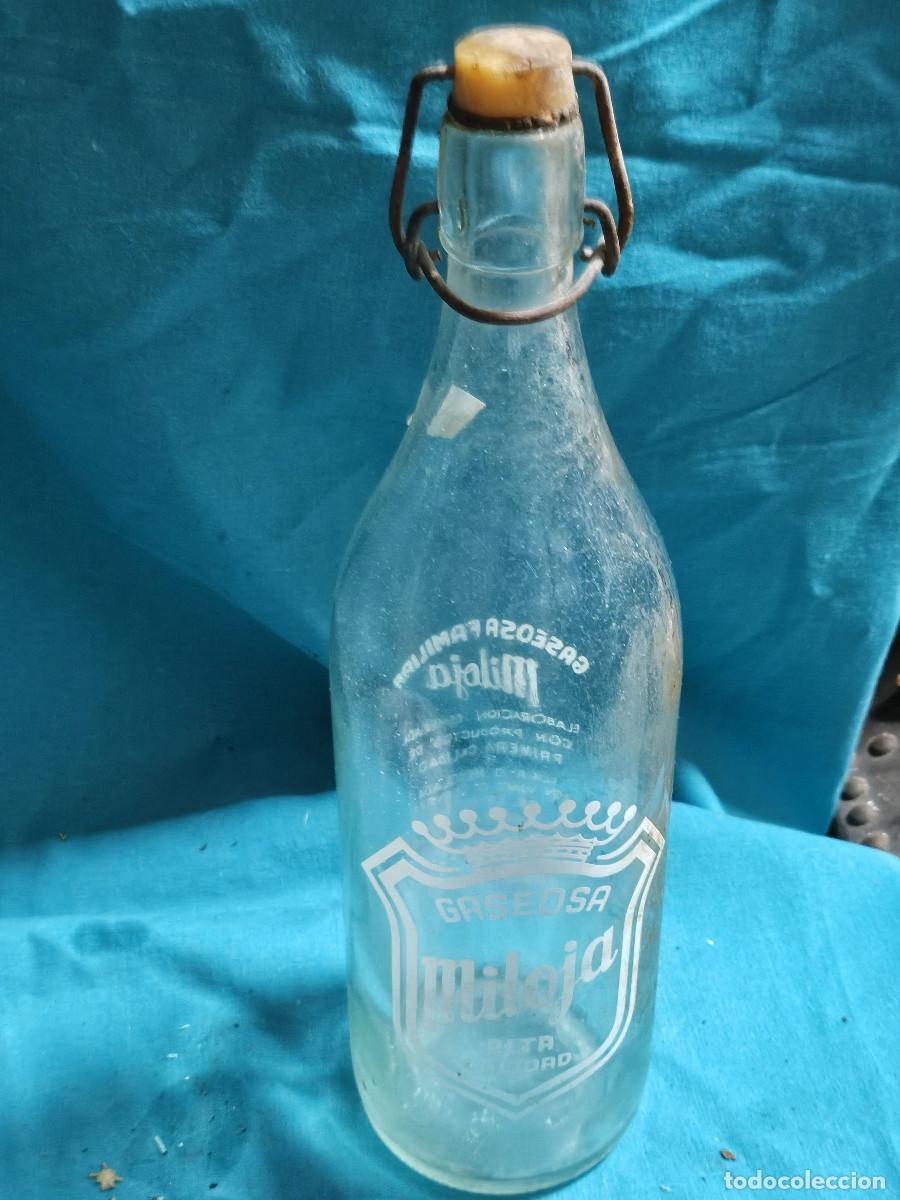 Antig&uuml;edades: botella de cristal de la miloja - Foto 2