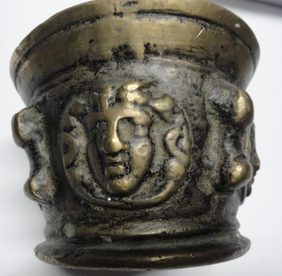 Antig&uuml;edades: Mortero u Almirez antiguo de Bronce. - Foto 3