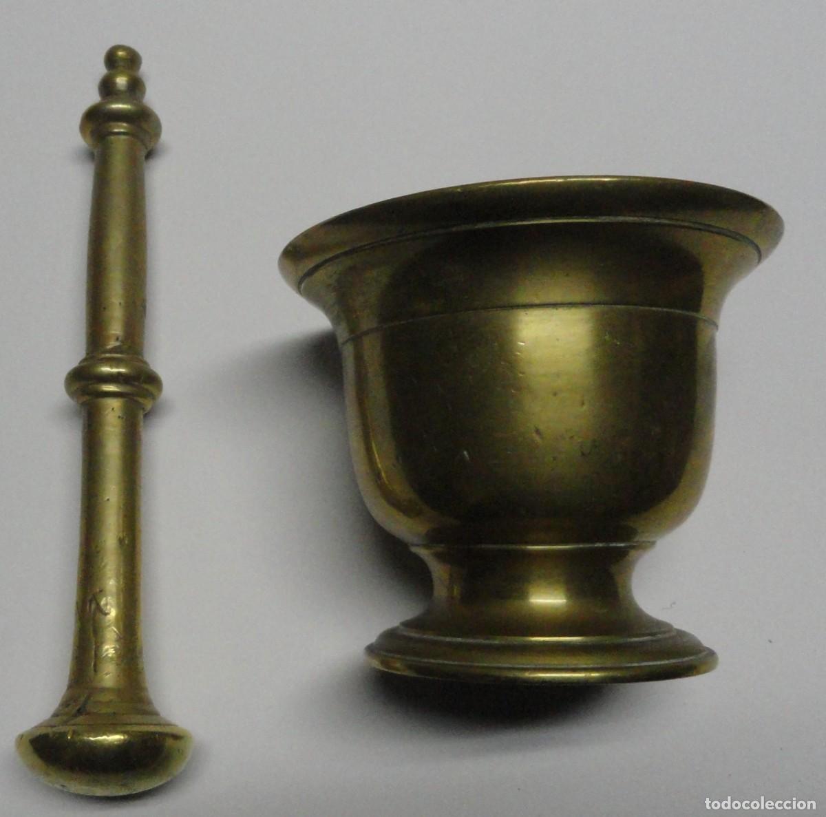 Antig&uuml;edades: Mortero u Almirez de bronce antiguo. - Foto 4