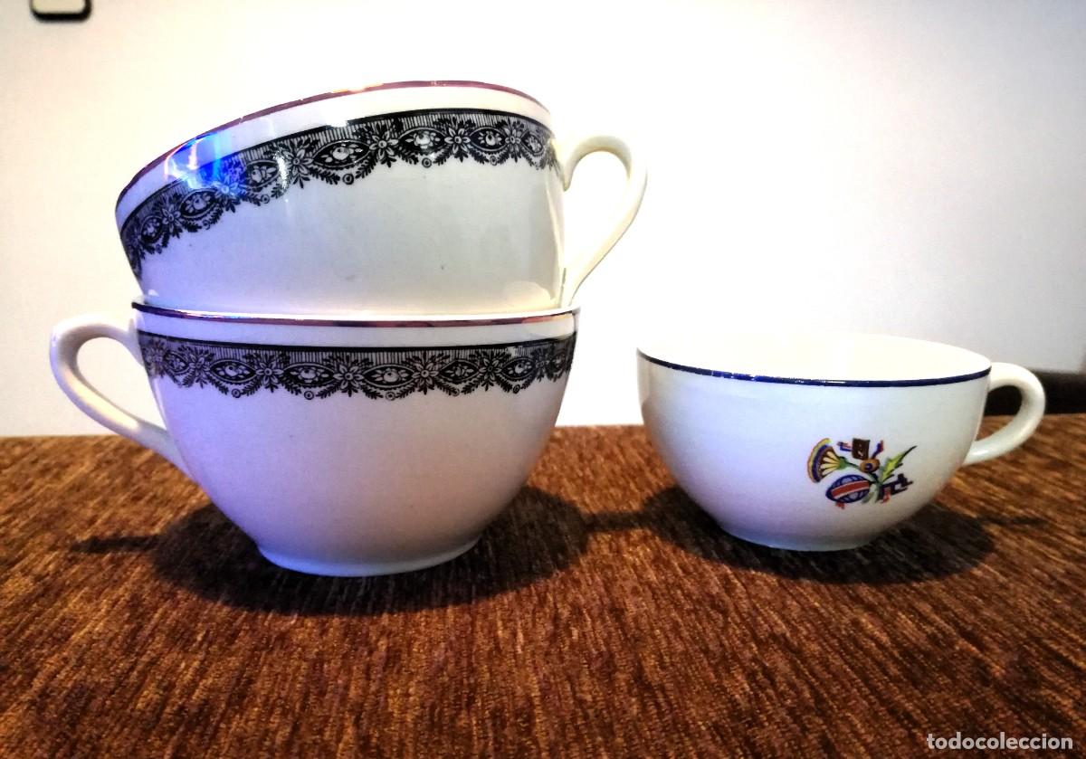 Antig&uuml;edades: 3 PRECIOSAS TAZAS ANTIGUAS. - Foto 3