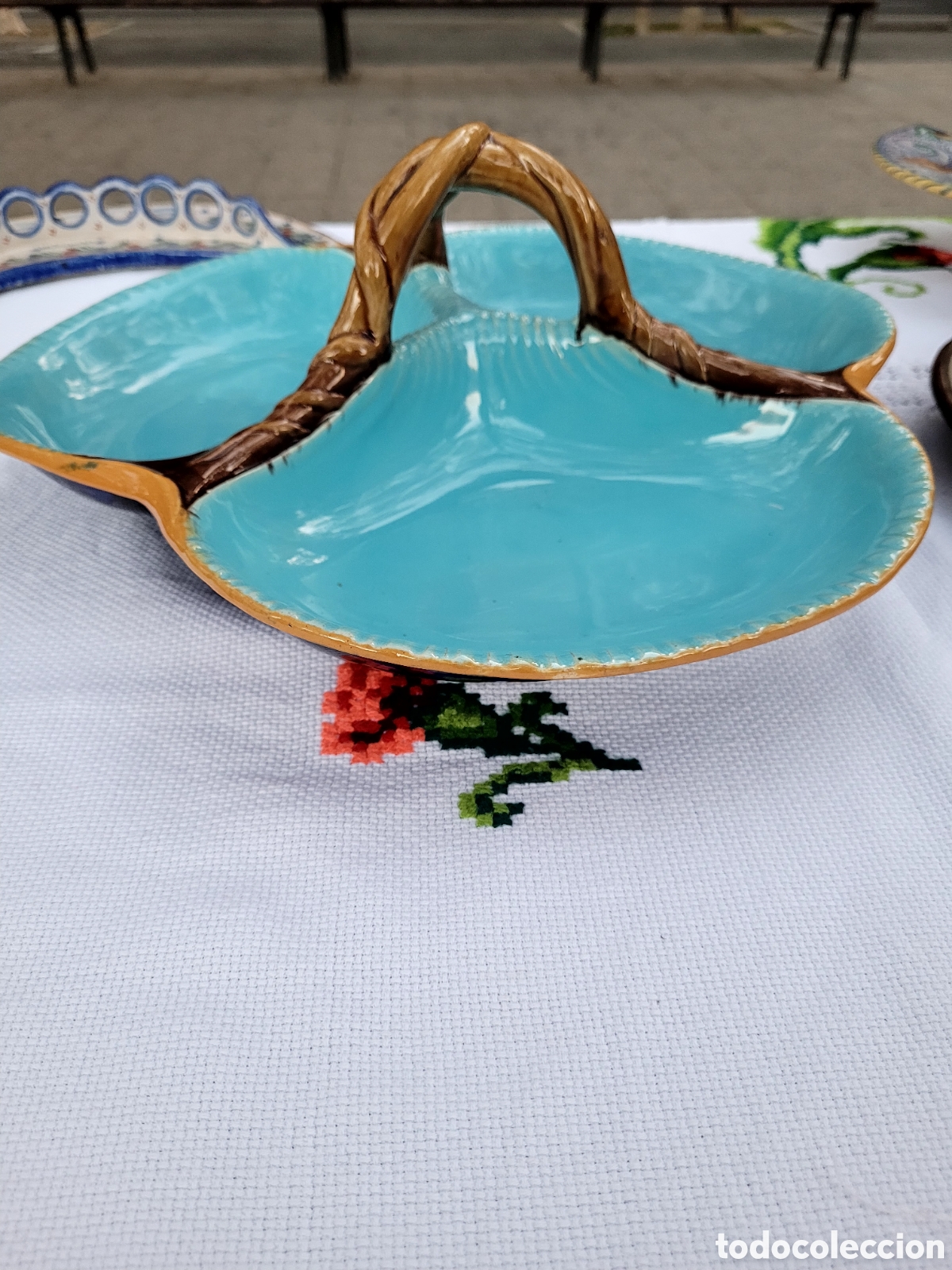 Antig&uuml;edades: Plato Minton Majolica - Foto 2