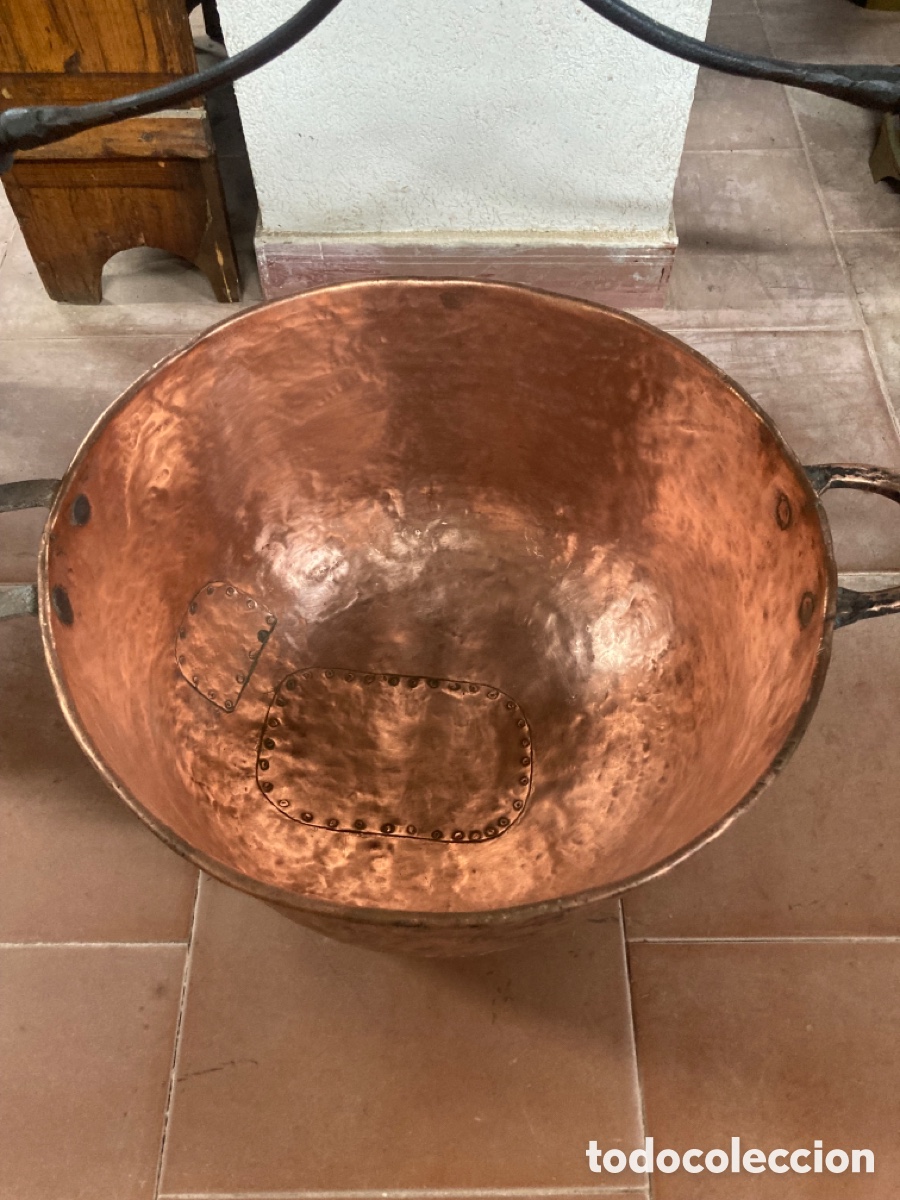Antig&uuml;edades: Antigua olla cobre restaurada - Foto 2
