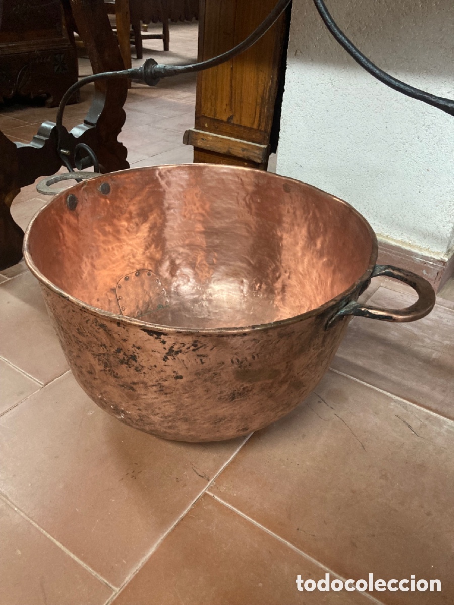 Antig&uuml;edades: Antigua olla cobre restaurada - Foto 3