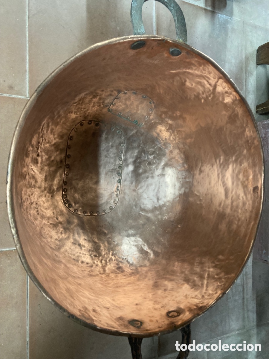 Antig&uuml;edades: Antigua olla cobre restaurada - Foto 7