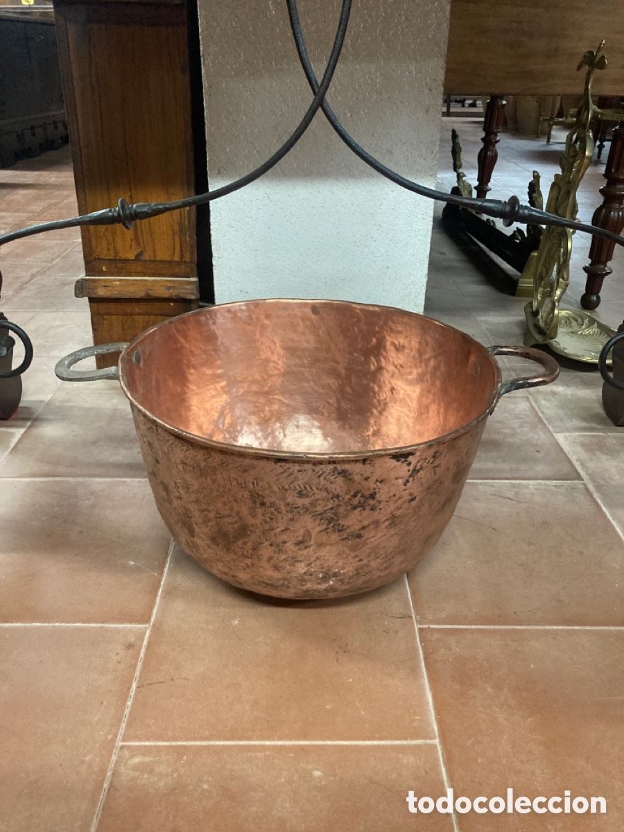 Antig&uuml;edades: Antigua olla cobre restaurada - Foto 1