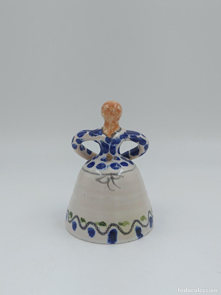 Antig&uuml;edades: CAMPANILLA DE CERAMICA POPULAR - Foto 3