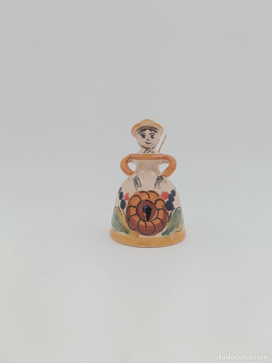 Antig&uuml;edades: CAMPANILLA DE CERAMICA POPULAR - Foto 1