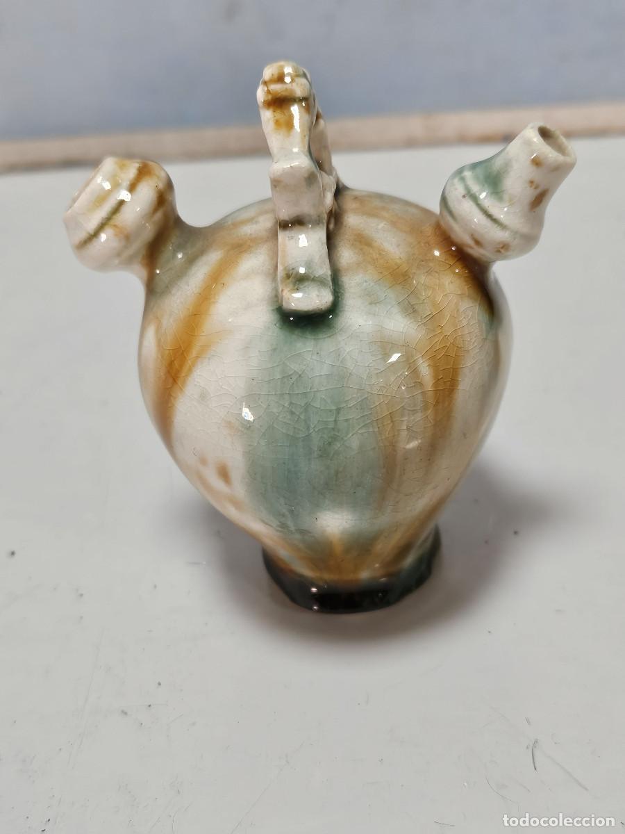 Antig&uuml;edades: botijo peque&ntilde;o de ceramica - Foto 1
