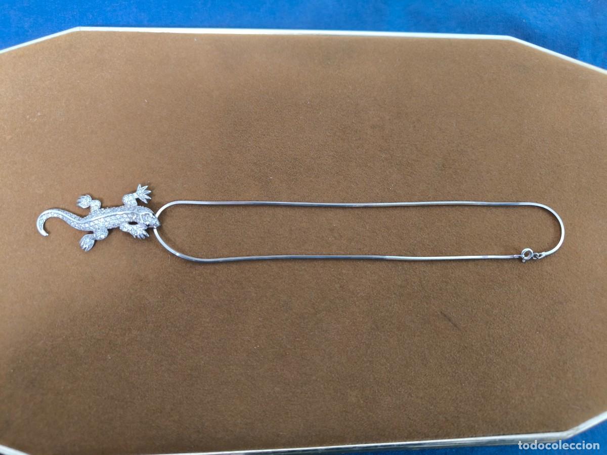 Antig&uuml;edades: COLLAR CON COLGANTE TIPO SALAMANDRA EN PLATA - Foto 1