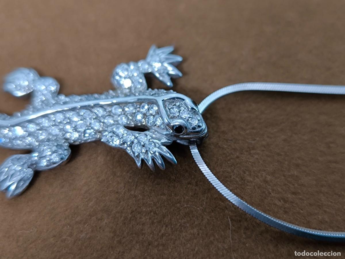 Antig&uuml;edades: COLLAR CON COLGANTE TIPO SALAMANDRA EN PLATA - Foto 3