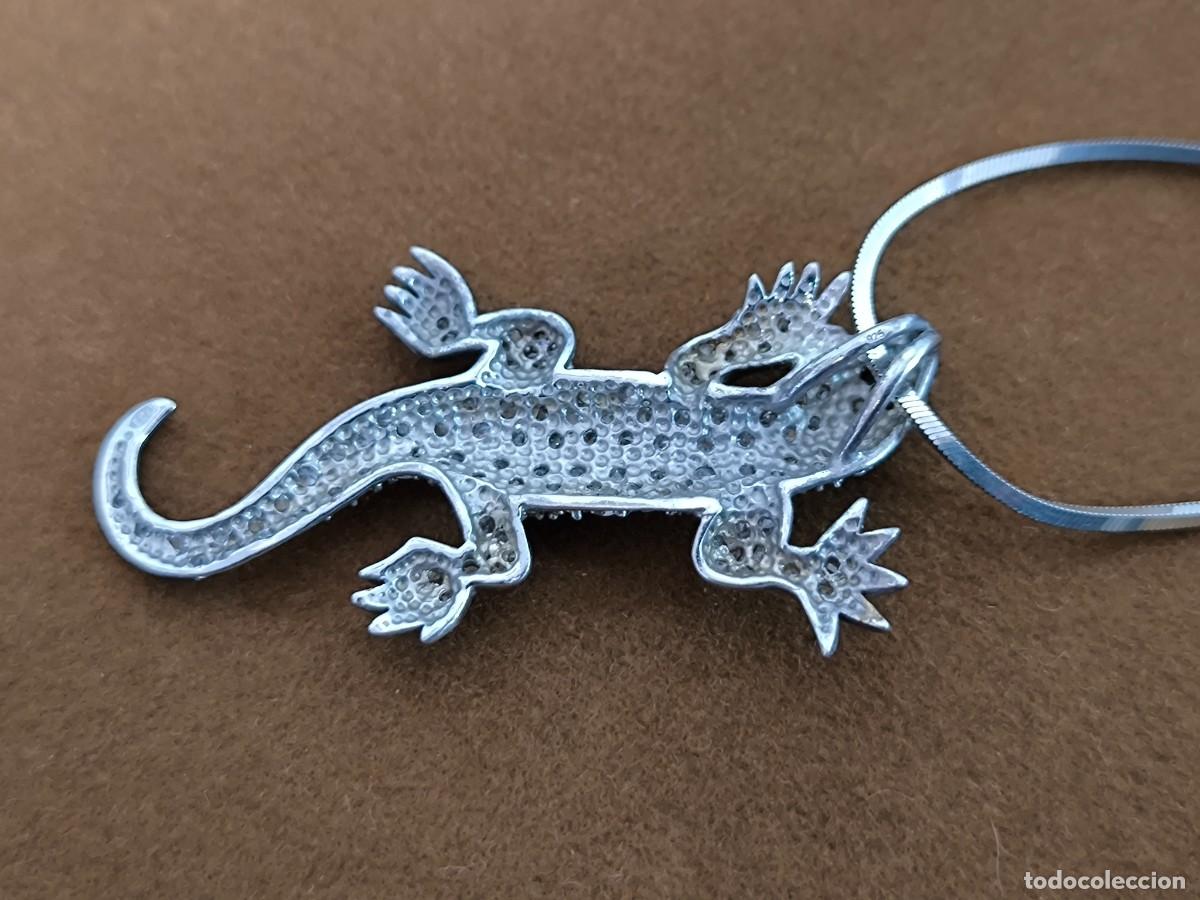 Antig&uuml;edades: COLLAR CON COLGANTE TIPO SALAMANDRA EN PLATA - Foto 6